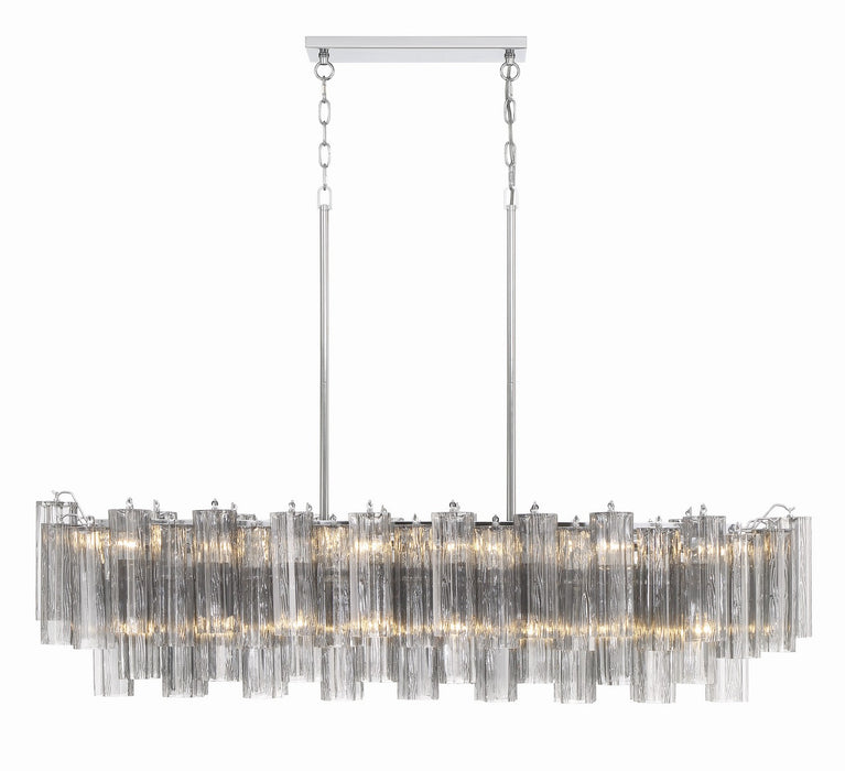 Crystorama ADD-317-CH-SM 14 Light Chandelier, Polished Chrome