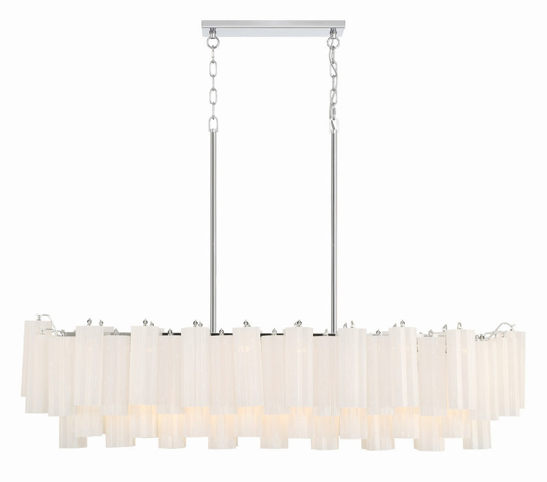 Crystorama ADD-317-CH-WH 14 Light Chandelier, Polished Chrome