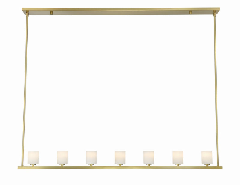 Crystorama ARA-10267-SB-ST LED Chandelier, Soft Brass