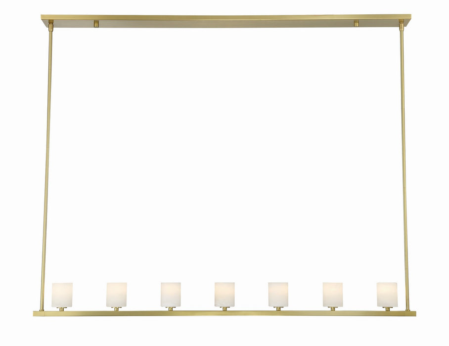 Crystorama ARA-10267-SB-ST LED Chandelier, Soft Brass