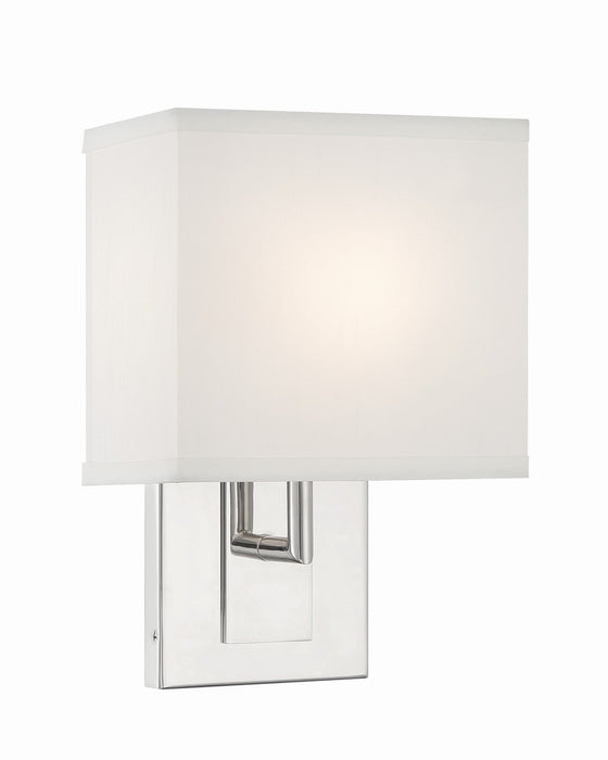 Crystorama BRE-A3632-PN One Light Wall Sconce, Polished Nickel