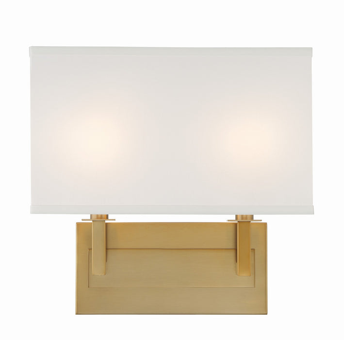 Crystorama DUR-A3542-VG Two Light Wall Sconce, Vibrant Gold