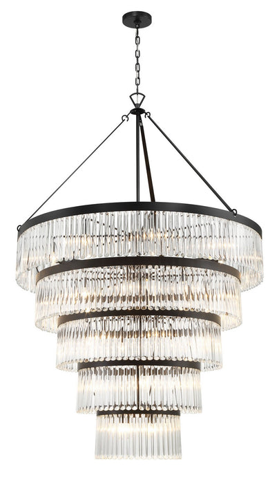 Crystorama EMO-5430-BK 30 Light Chandelier, Black