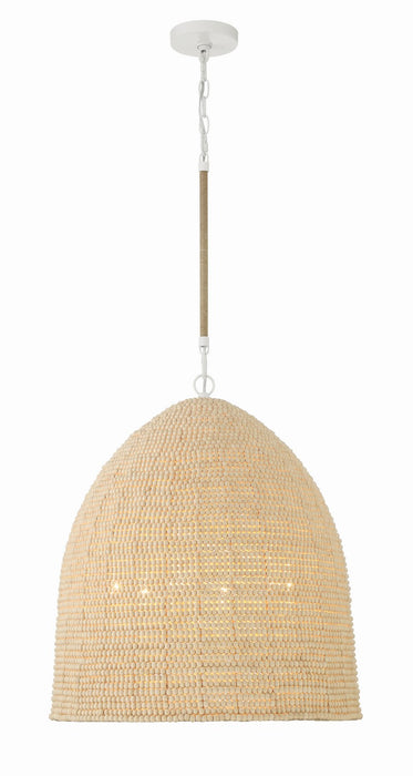 Crystorama JSP-10536-MT Six Light Chandelier, Matte White