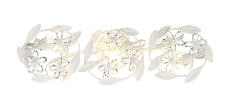 Crystorama MSL-303-MT Three Light Wall Sconce, Matte White