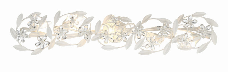 Crystorama MSL-305-MT Five Light Wall Sconce, Matte White