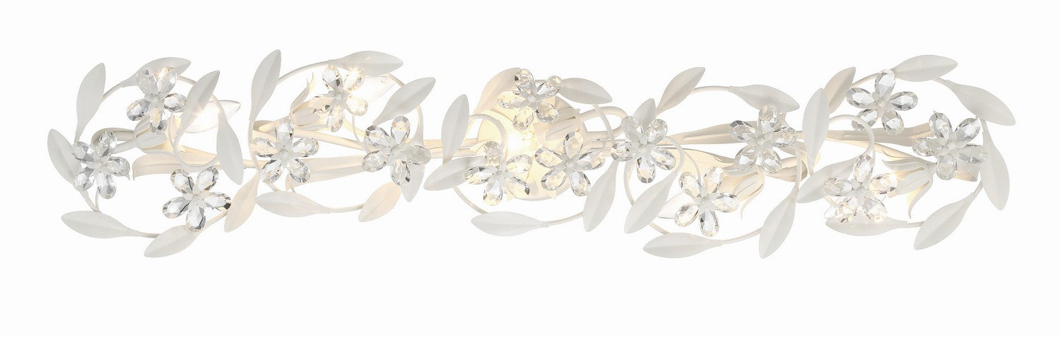 Crystorama MSL-305-MT Five Light Wall Sconce, Matte White