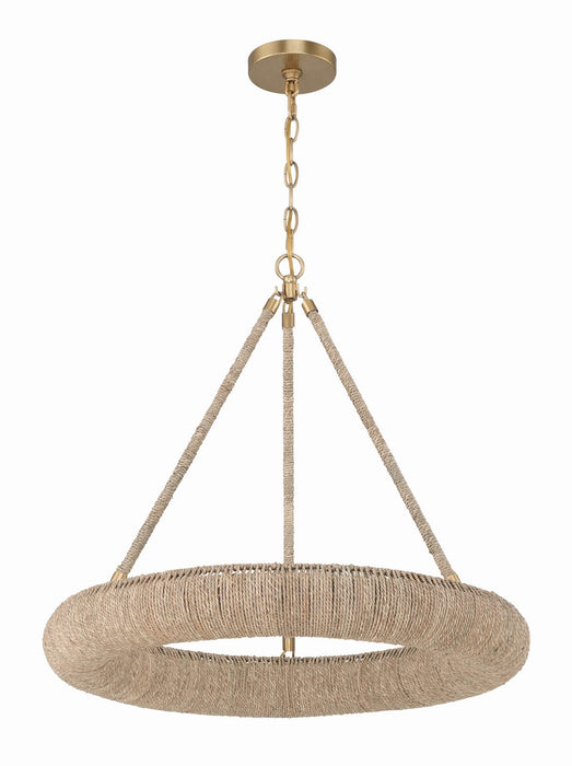 Crystorama OAK-7536-SG LED Chandelier, Soft Gold