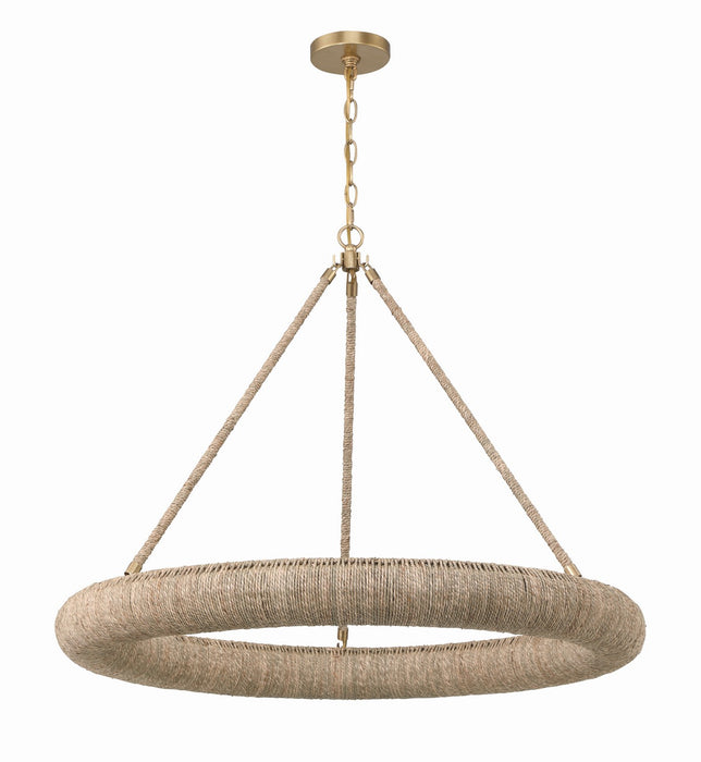 Crystorama OAK-7538-SG LED Chandelier, Soft Gold