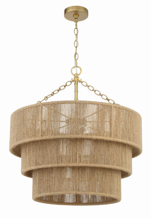 Crystorama SHY-10907-SG Ten Light Chandelier, Soft Gold