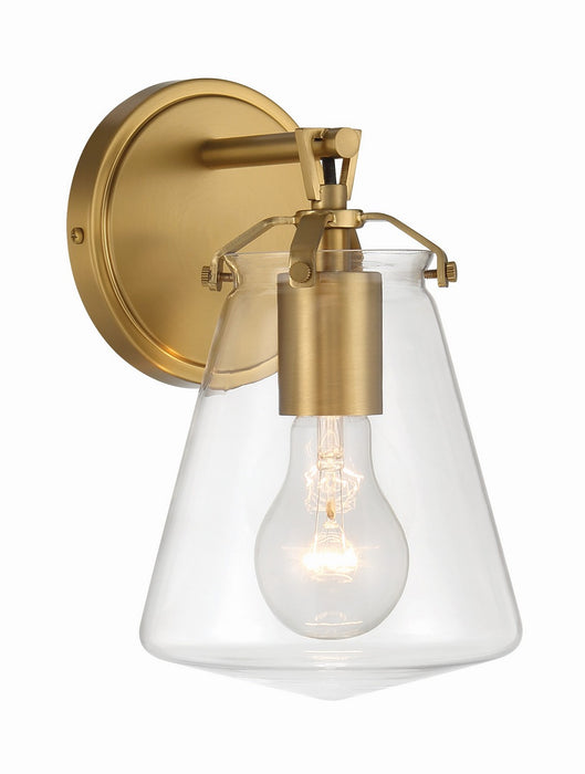 Crystorama VSS-7001-LG One Light Wall Sconce, Luxe Gold