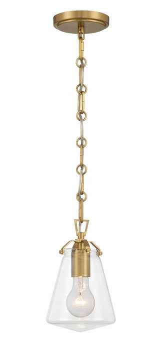 Crystorama VSS-7002-LG One Light Mini Pendant, Luxe Gold