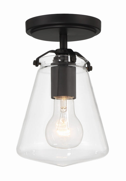 Crystorama VSS-7002-MK_CEILING One Light Semi Flush Mount, Matte Black