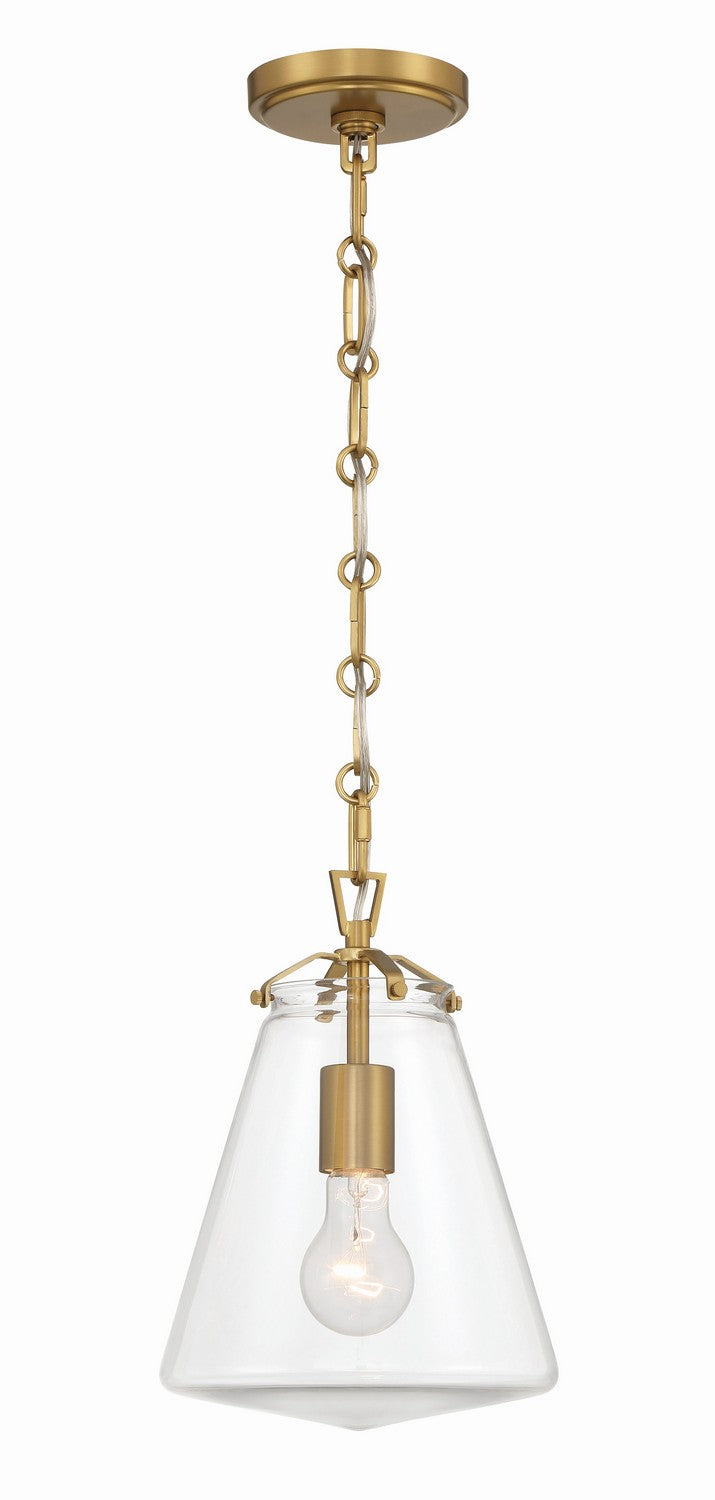 Crystorama VSS-7003-LG One Light Mini Pendant, Luxe Gold