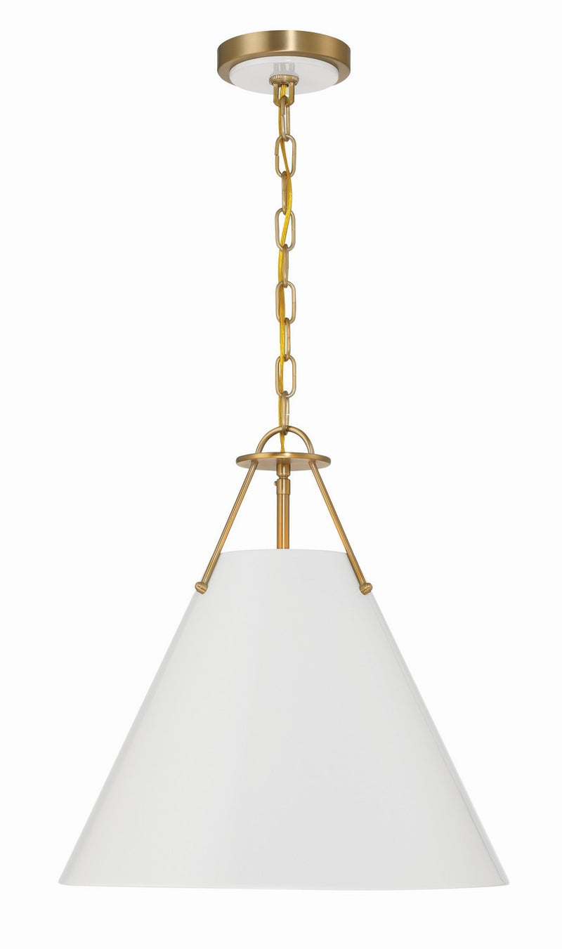 Crystorama XAV-B8305-VG Three Light Pendant, Vibrant Gold