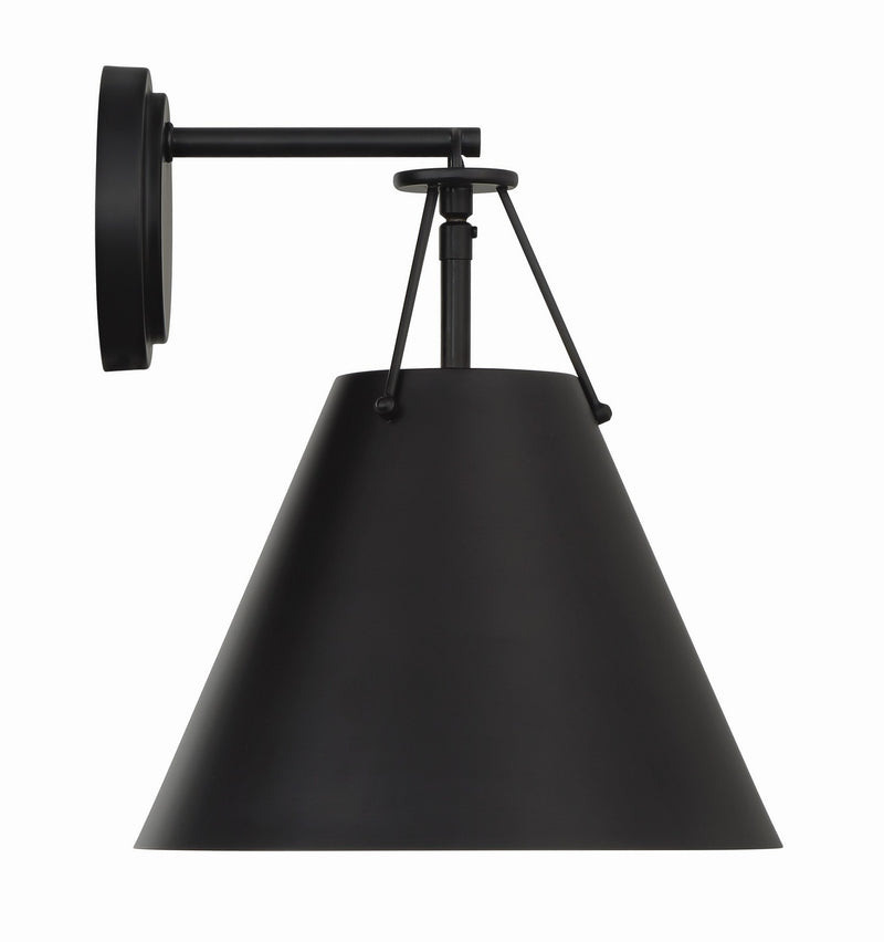 Crystorama XAV-B8311-MK One Light Task Sconce, Matte Black