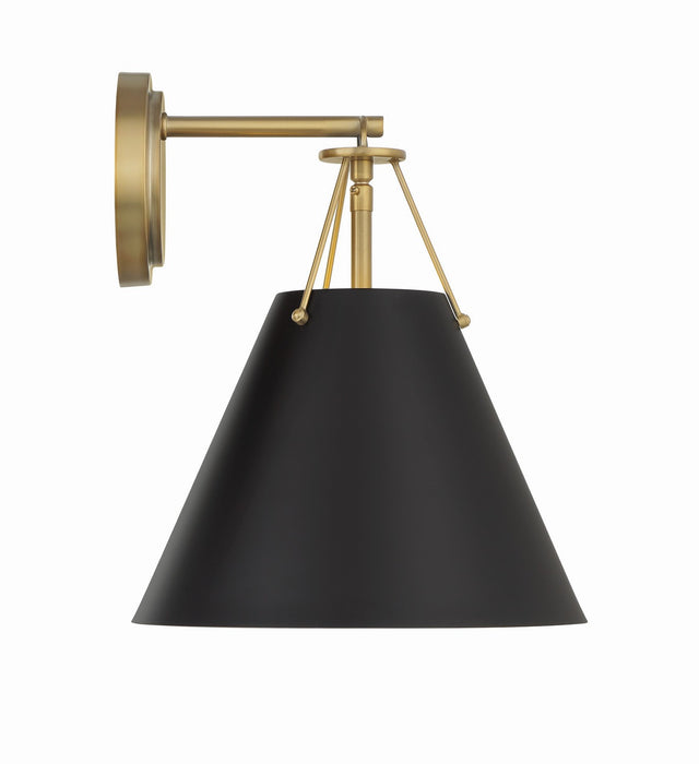Crystorama XAV-B8311-VG One Light Task Sconce, Vibrant Gold