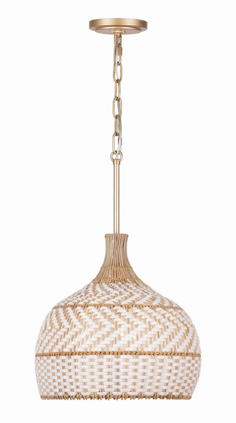 Crystorama ZAN-9003-SG Three Light Pendant, Soft Gold