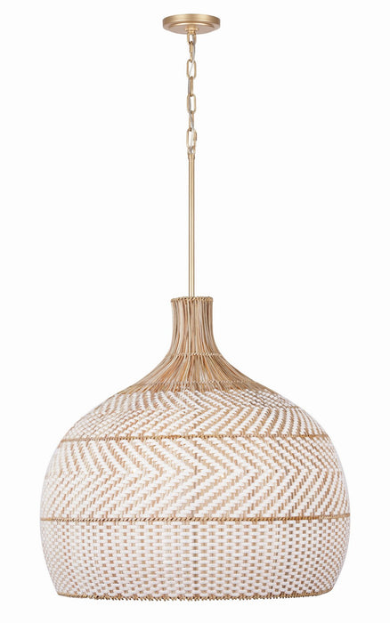 Crystorama ZAN-9006-SG Six Light Chandelier, Soft Gold