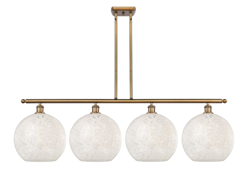 Innovations 516-4I-BB-G1216-12WM LED Island Pendant, Brushed Brass