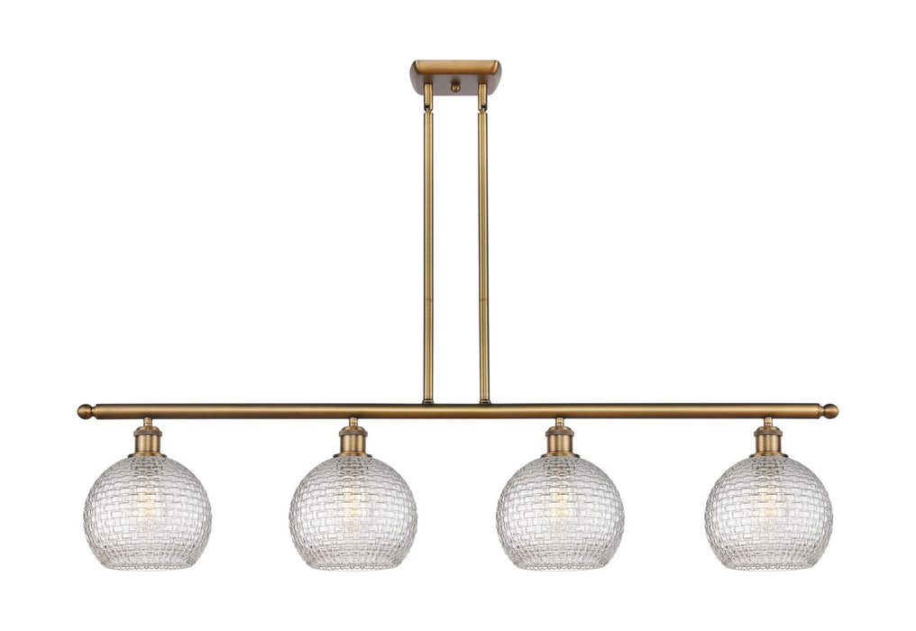 Innovations 516-4I-BB-G122C-8CL Four Light Island Pendant, Brushed Brass