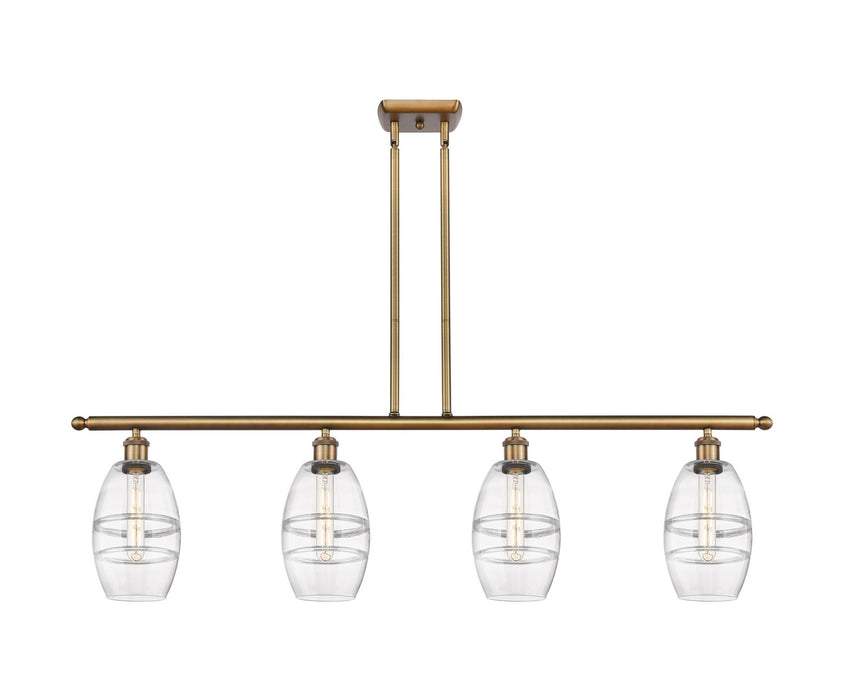Innovations 516-4I-BB-G557-6CL Four Light Island Pendant, Brushed Brass