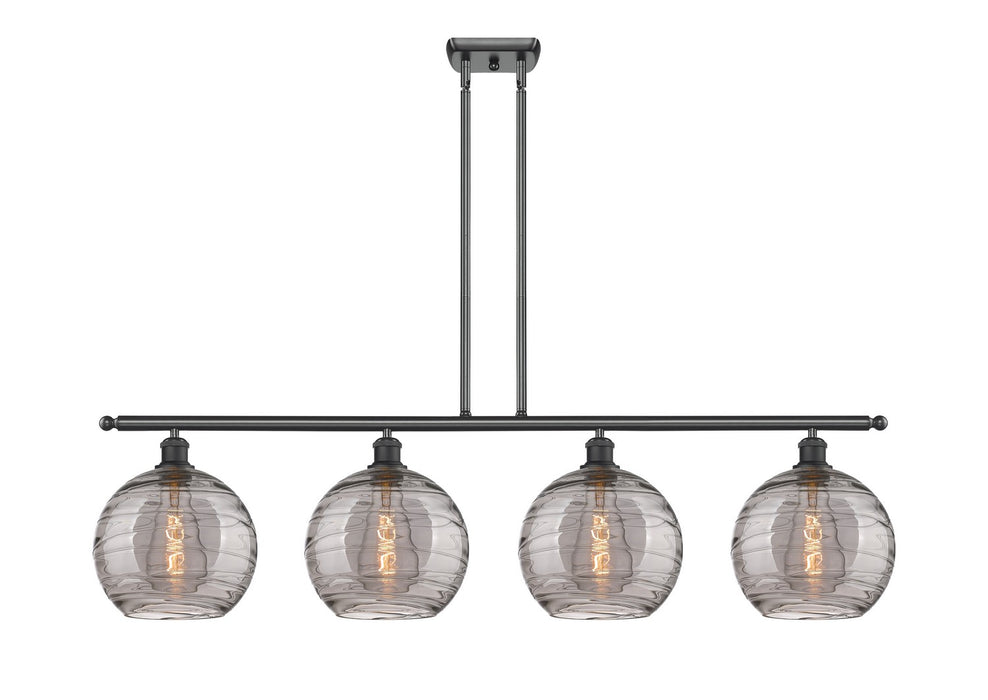 Innovations 516-4I-BK-G1213-10SM Four Light Island Pendant, Matte Black