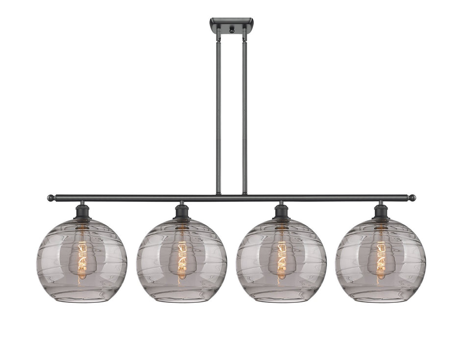 Innovations 516-4I-BK-G1213-12SM Four Light Island Pendant, Matte Black