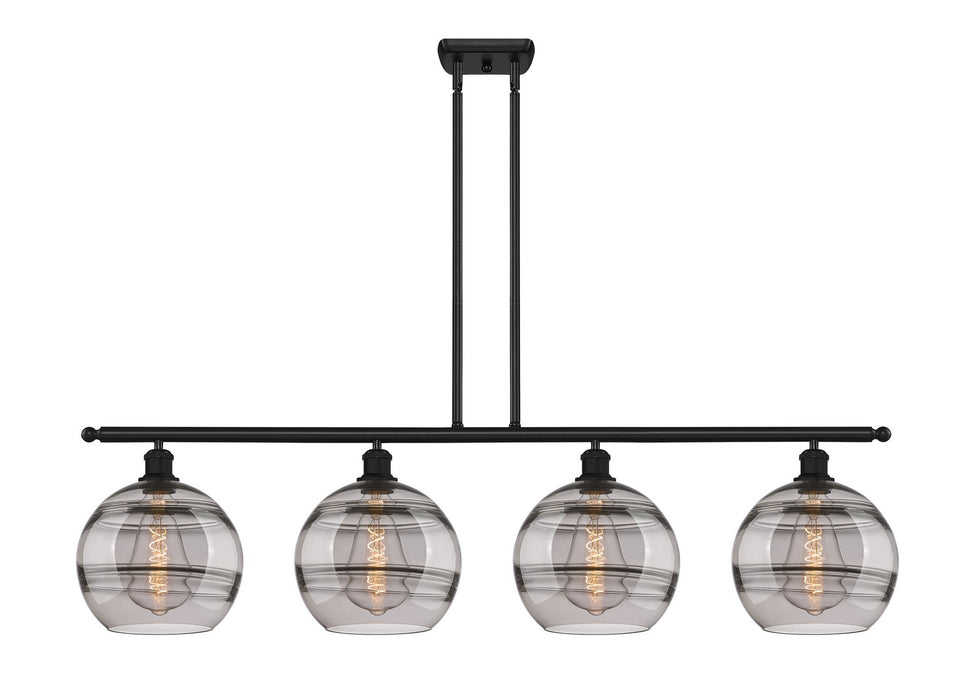 Innovations 516-4I-BK-G556-10SM Four Light Island Pendant, Matte Black