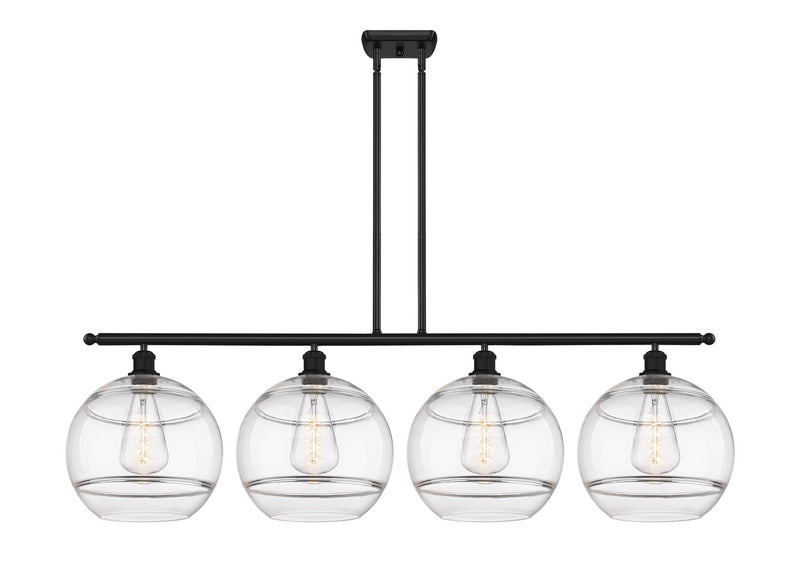 Innovations 516-4I-BK-G556-12CL Four Light Island Pendant, Matte Black