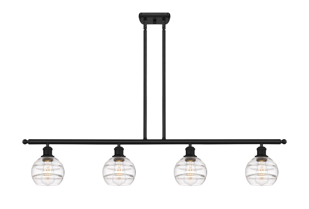 Innovations 516-4I-BK-G556-6CL Four Light Island Pendant, Matte Black
