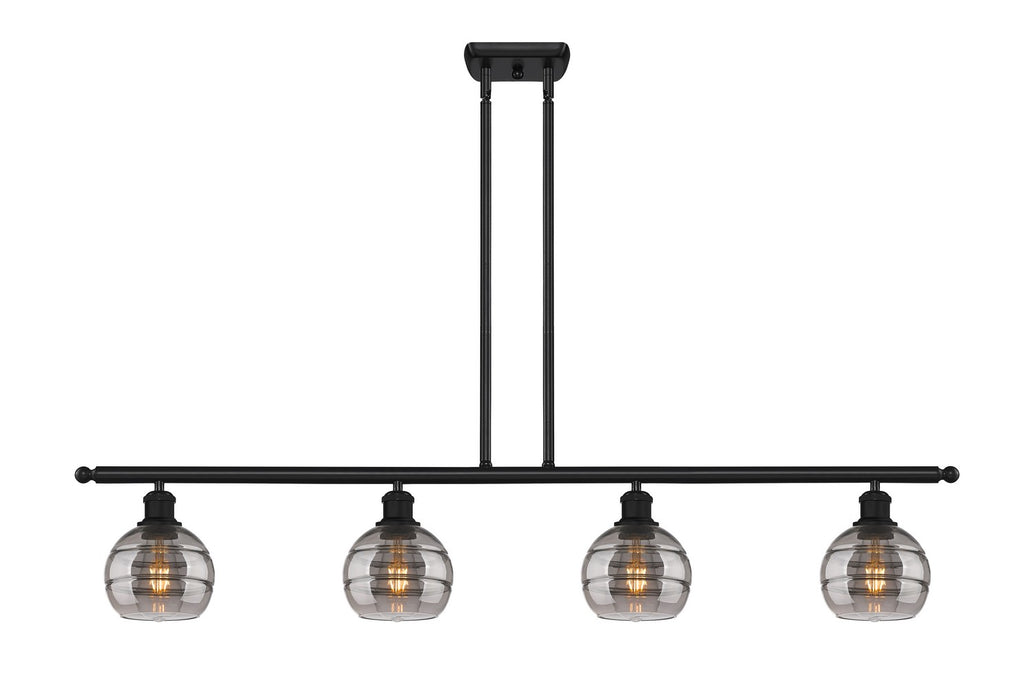 Innovations 516-4I-BK-G556-6SM Four Light Island Pendant, Matte Black