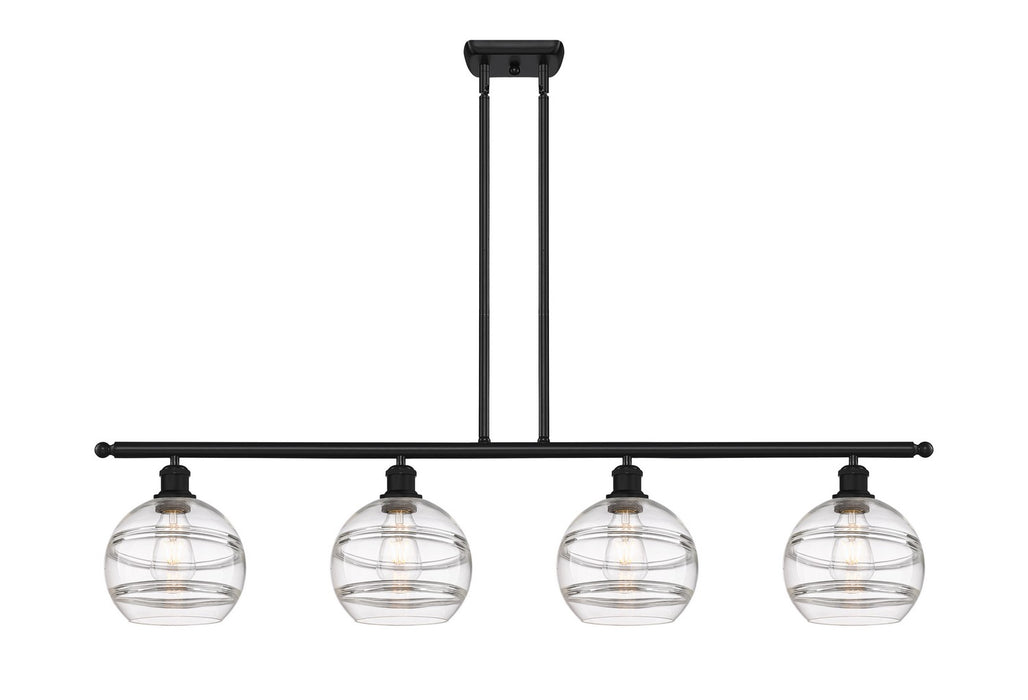 Innovations 516-4I-BK-G556-8CL Four Light Island Pendant, Matte Black