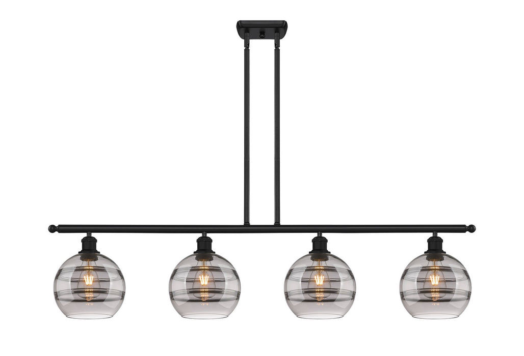 Innovations 516-4I-BK-G556-8SM Four Light Island Pendant, Matte Black