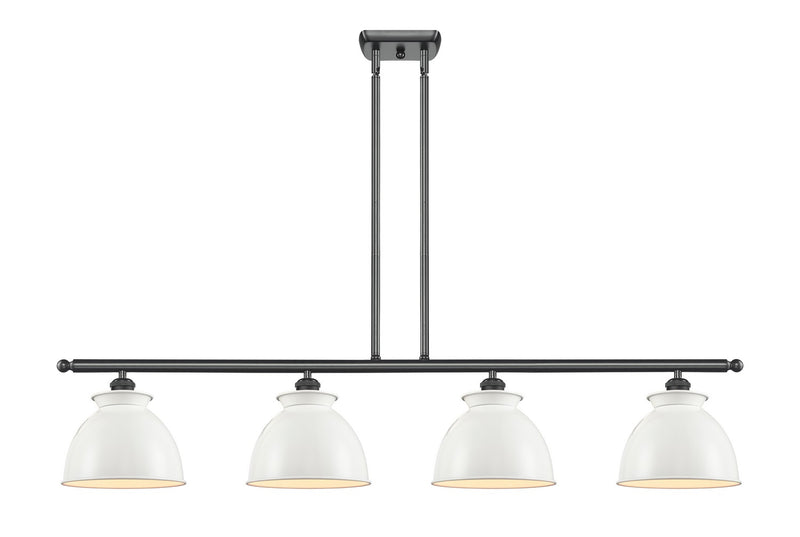Innovations 516-4I-BK-M14-W Four Light Island Pendant, Matte Black