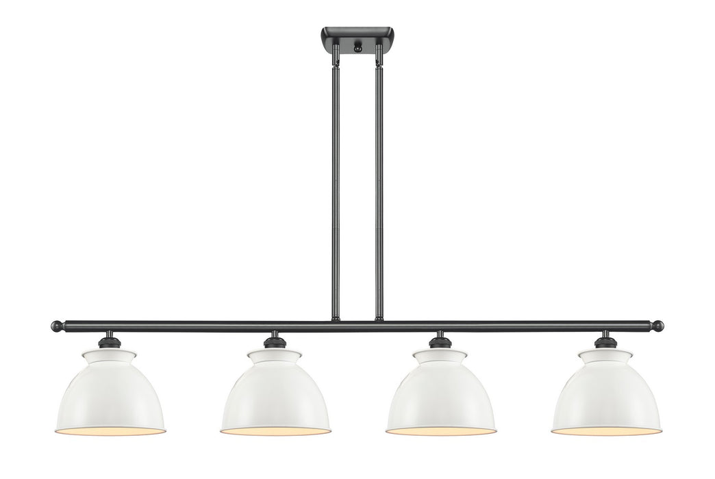 Innovations 516-4I-BK-M14-W Four Light Island Pendant, Matte Black