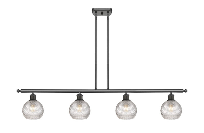 Innovations 516-4I-OB-G122C-6CL Four Light Island Pendant, Oil Rubbed Bronze