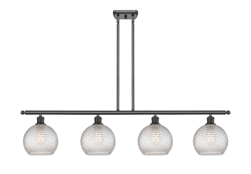 Innovations 516-4I-OB-G122C-8CL Four Light Island Pendant, Oil Rubbed Bronze