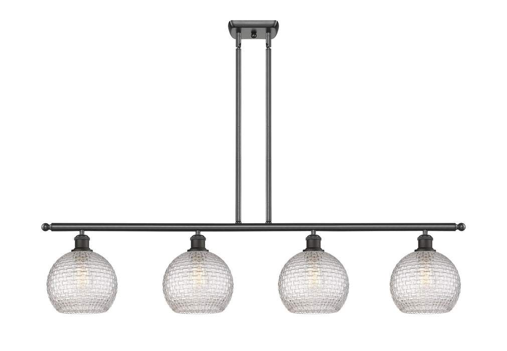 Innovations 516-4I-OB-G122C-8CL Four Light Island Pendant, Oil Rubbed Bronze