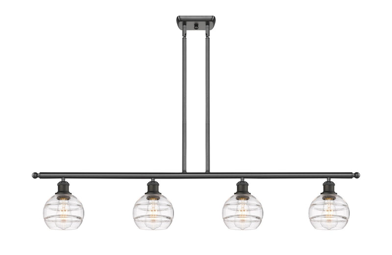 Innovations 516-4I-OB-G556-6CL Four Light Island Pendant, Oil Rubbed Bronze