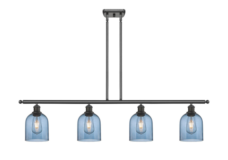 Innovations 516-4I-OB-G558-6BL Four Light Island Pendant, Oil Rubbed Bronze