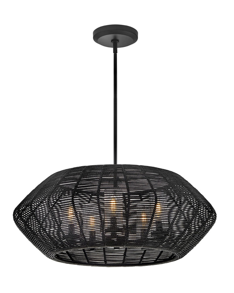 Hinkley 10385BK LED Chandelier, Black