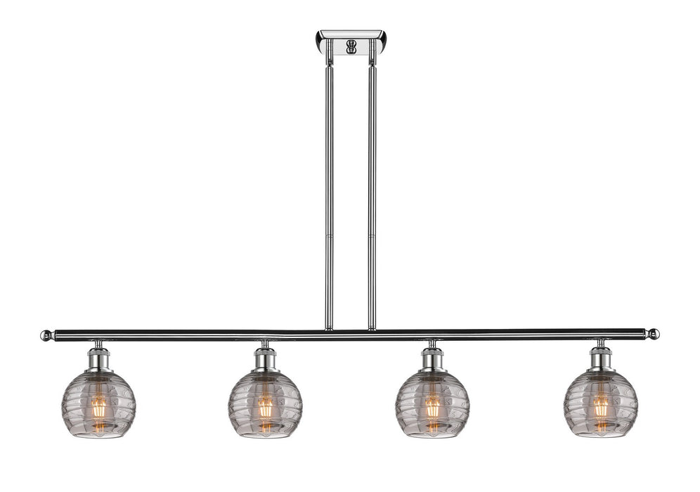 Innovations 516-4I-PC-G1213-6SM Four Light Island Pendant, Polished Chrome