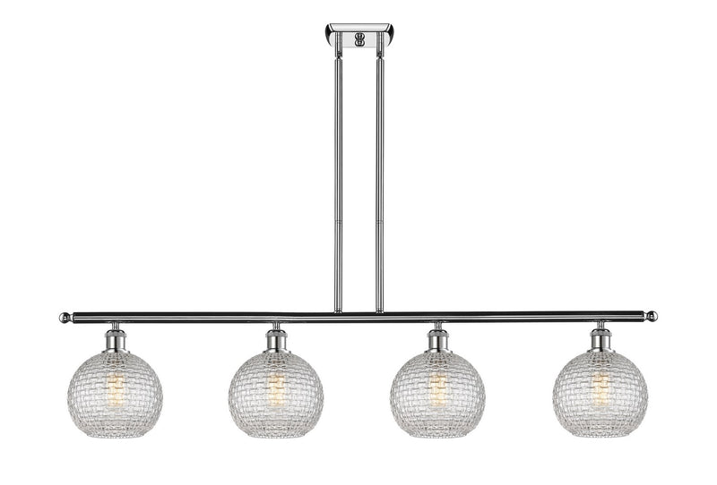 Innovations 516-4I-PC-G122C-8CL Four Light Island Pendant, Polished Chrome
