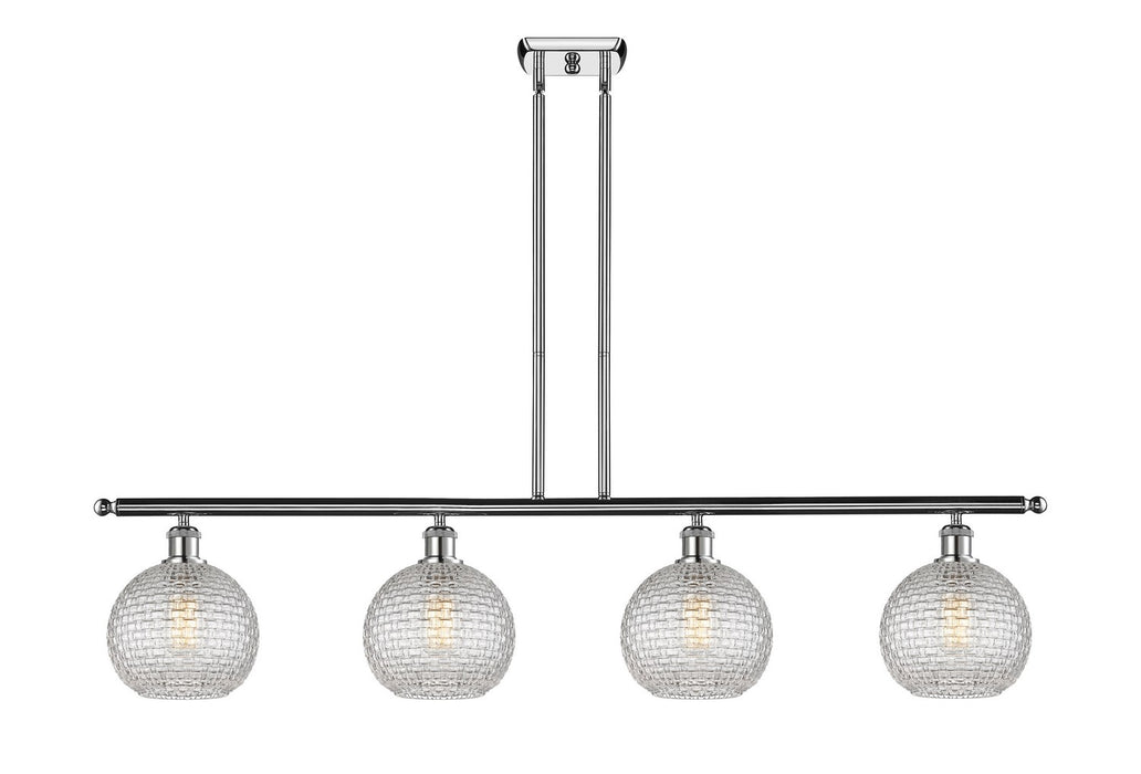 Innovations 516-4I-PC-G122C-8CL Four Light Island Pendant, Polished Chrome