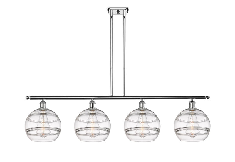 Innovations 516-4I-PC-G556-10CL Four Light Island Pendant, Polished Chrome