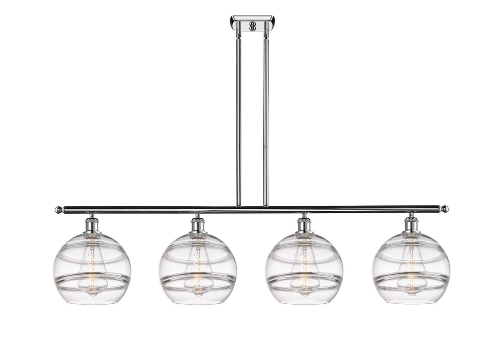 Innovations 516-4I-PC-G556-10CL Four Light Island Pendant, Polished Chrome