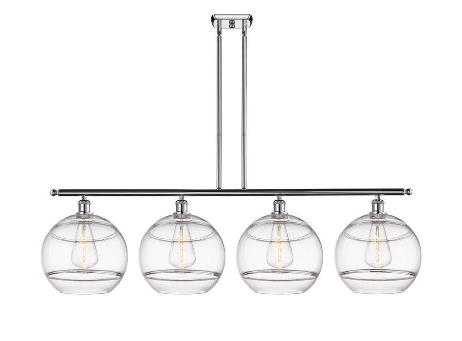Innovations 516-4I-PC-G556-12CL Four Light Island Pendant, Polished Chrome