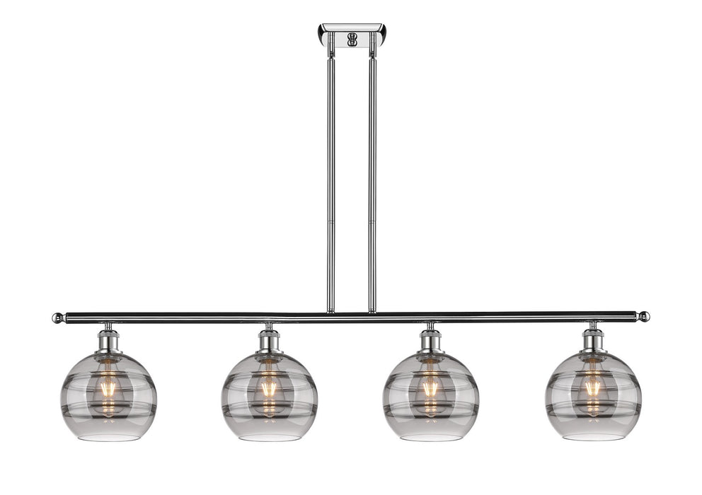 Innovations 516-4I-PC-G556-8SM Four Light Island Pendant, Polished Chrome