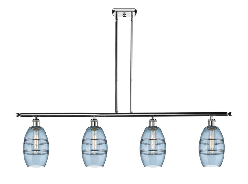 Innovations 516-4I-PC-G557-6BL Four Light Island Pendant, Polished Chrome